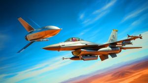 Illustration of an F-16 Viper encountering an unidentified object in flight (AI-generated, unrealistic). Credit: Ideogram.