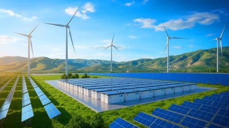 Illustration of China's first hybrid lithium-sodium energy storage station in Yunnan Province (AI-generated, unrealistic). Credit: Ideogram.