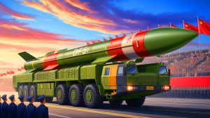 Illustration of the DF-5C intercontinental missile showcased during China's military parade.