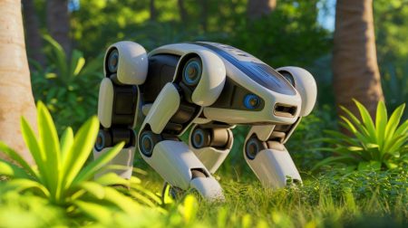 Illustration of soft robots demonstrating adaptable interaction with their environment.