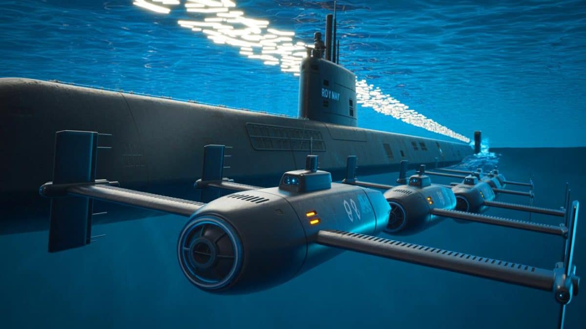 Royal Navy’s Secret Weapon Terrifies Enemies: Whale Technology Transformed Into Ultimate Maritime Threat Against Russia Illustration of Royal Navy deploying autonomous underwater drones equipped with AI technology for maritime defense.